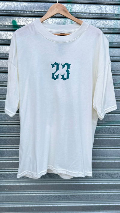 Remera Oversize 23 | BLANCO c/ VERDE