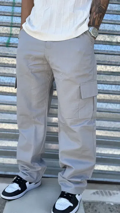 Pantalon Cargo Mom | GRIS