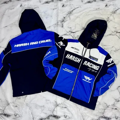 Campera Harsh Racing | NEGRO c/ AZUL y BLANCO