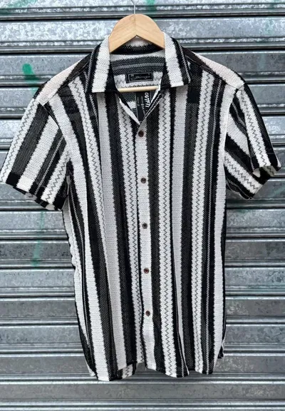 Camisa Tejida | BLANCO y NEGRO