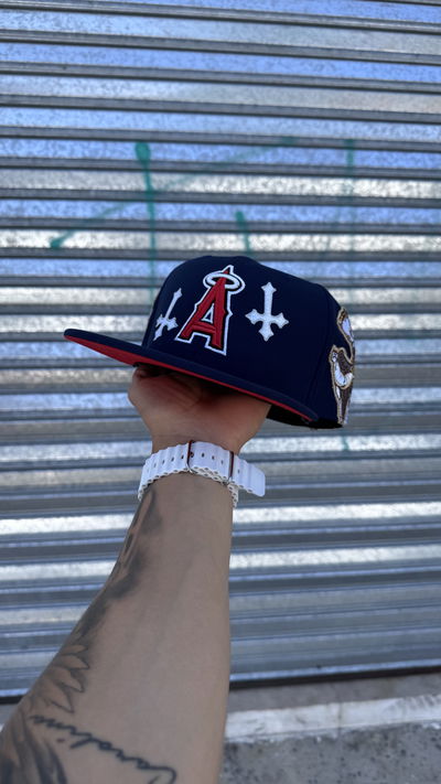 Gorra "A" Importada Bordada | AZUL OSCURO c/ ROJO