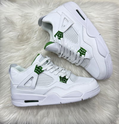 JORDAN RETRO 4 | BLANCO c/ chapita VERDE