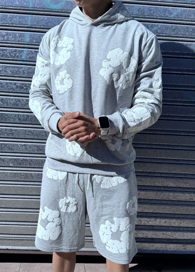 Conjunto Denim DRIP VERANO | GRIS c/ BLANCO