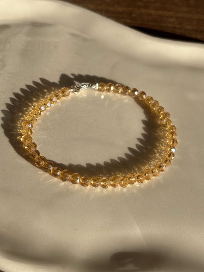 Pulsera cristales ámbar