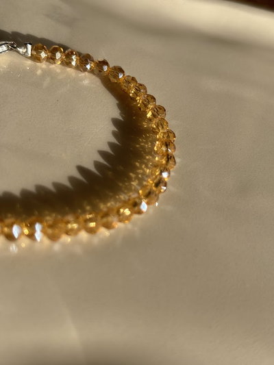 Pulsera cristales ámbar