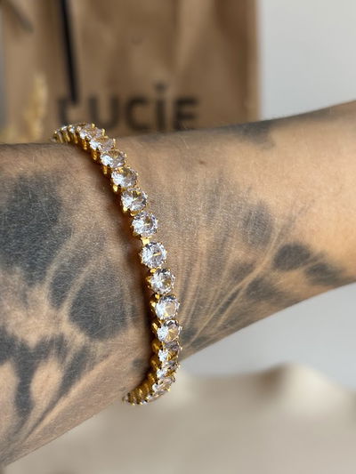 Esclava flexible Juana strass