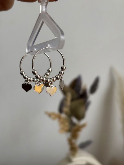 Argollas bolitas y corazones