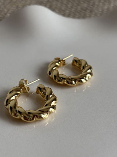 Semi argollas torzadas