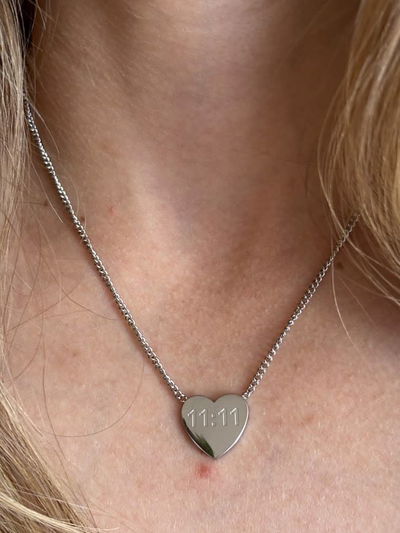 Collar 11:11 silver heart