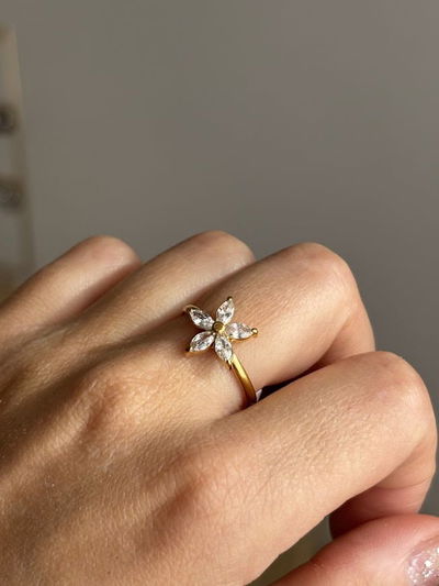 Anillo flower gold