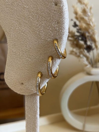 Argollas Almendra gold