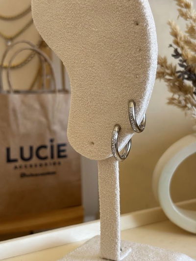 Argollas Almendra silver