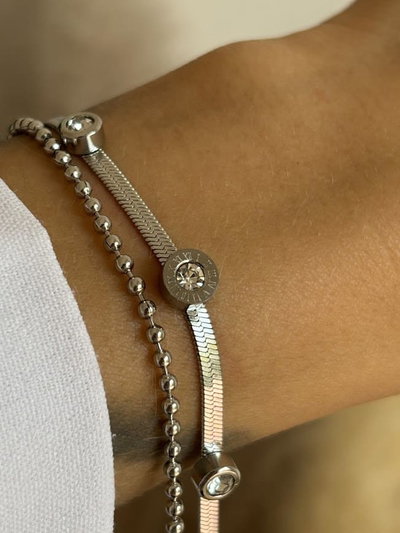 Pulsera doble Jacinta silver