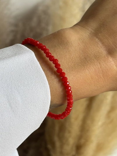 Pulsera cristales rojos