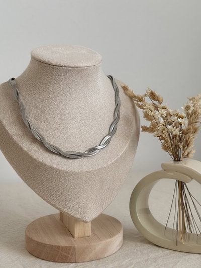 Collar trenzado silver