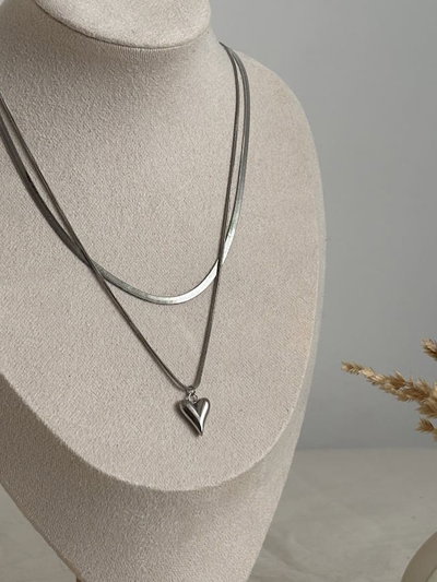 Collar doble Jessie silver