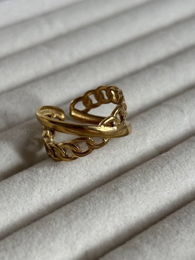 Anillo trenzado Sira gold