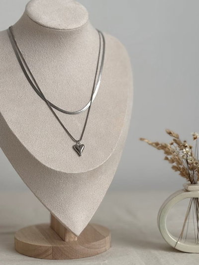 Collar doble Jessie silver