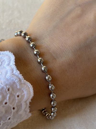 Pulsera bolitas silver