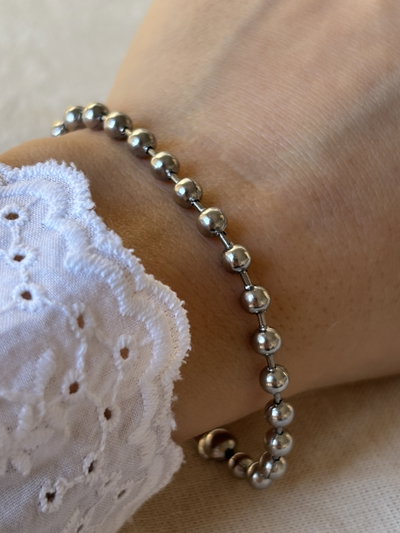 Pulsera bolitas silver