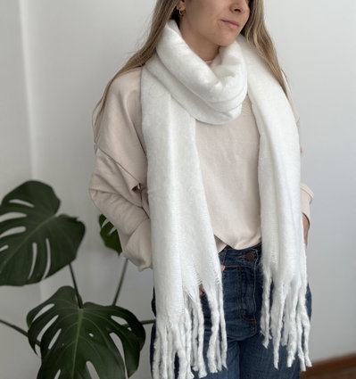 Bufanda lisa blanca