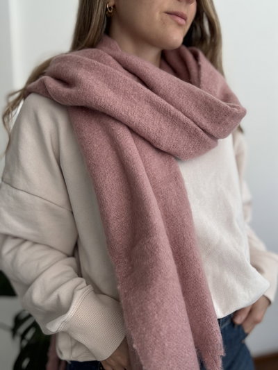 Bufanda nube rosa