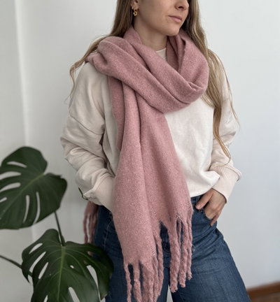 Bufanda nube rosa
