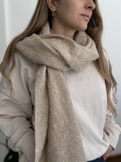 Bufanda nube beige jaspeada