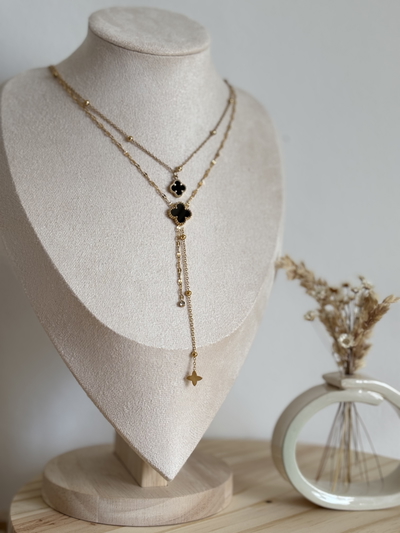 Collar doble Trébol