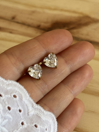Aros corazón pasantes