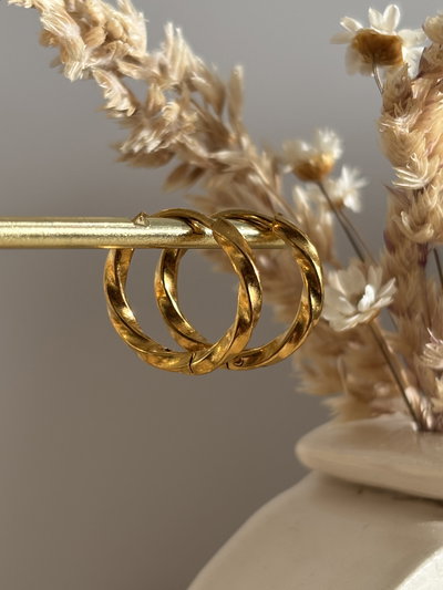 Argollas torneadas gold