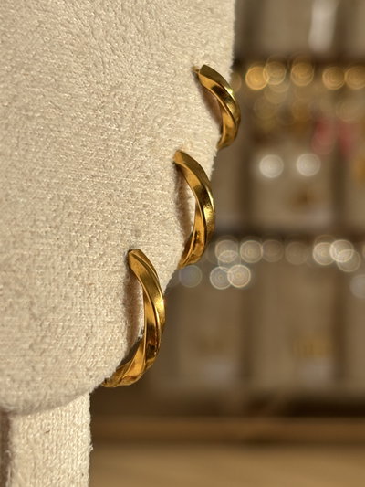Argollas torneadas gold