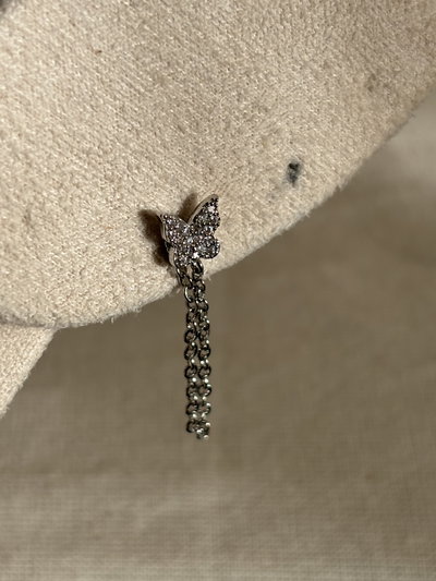Aros Mariposa con cadenita