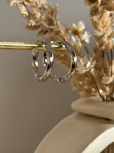Argollas torneadas silver