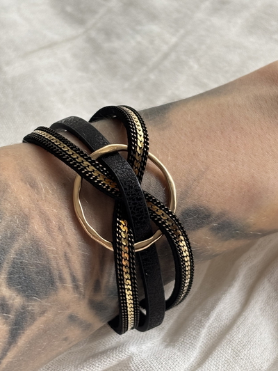 Pulsera imantada Filomena negra
