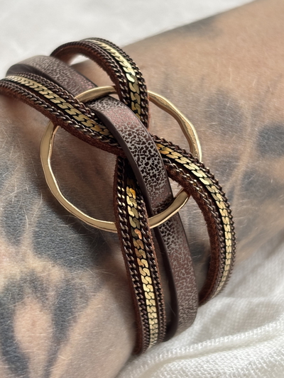 Pulsera imantada Filomena marrón