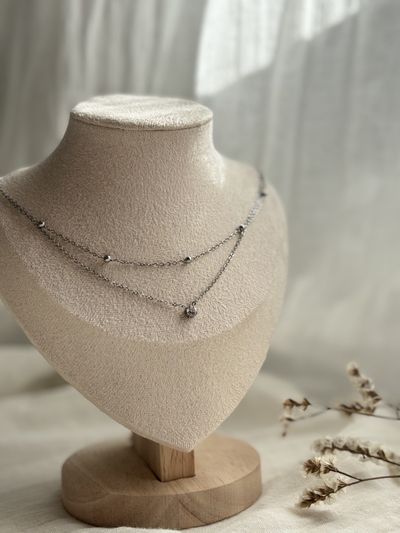 Collar doble Carol silver