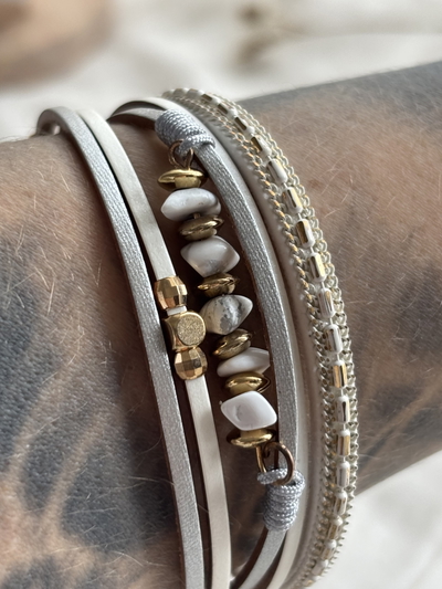 Pulsera imantada Rafaella blanca