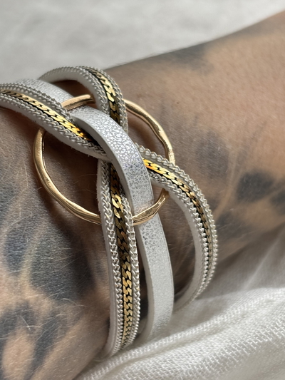 Pulsera imantada Filomena blanca