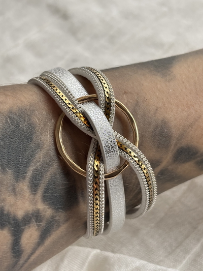 Pulsera imantada Filomena blanca