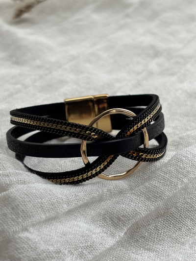 Pulsera imantada Filomena negra