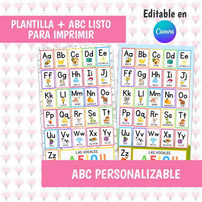 Plantilla ABC + Diseño listo para imprimir