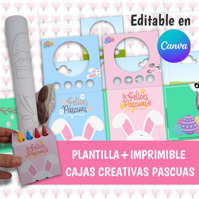 Caja Creativa Pascuas + Plantilla