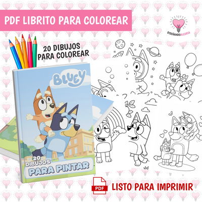 PDF LIBRO PARA COLOREAR BLUEY