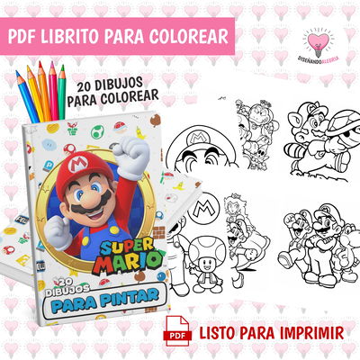 PDF LIBRO PARA COLOREAR MARIO BROSS
