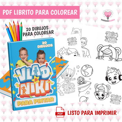 PDF LIBRO PARA COLOREAR VLAD Y NIKI