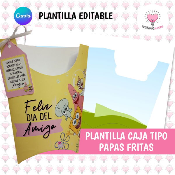 PLANTILLA CAJA PAPAS FRITAS