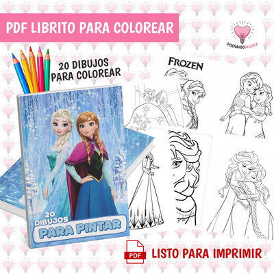 PDF LIBRO PARA COLOREAR FROZEN
