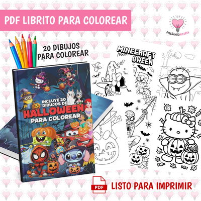 PDF LIBRO PARA COLOREAR HALLOWEEN PERSONAJES