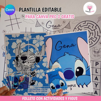 PLANTILLA SOUVENIR FOLLETO CON FIGUS STITCH